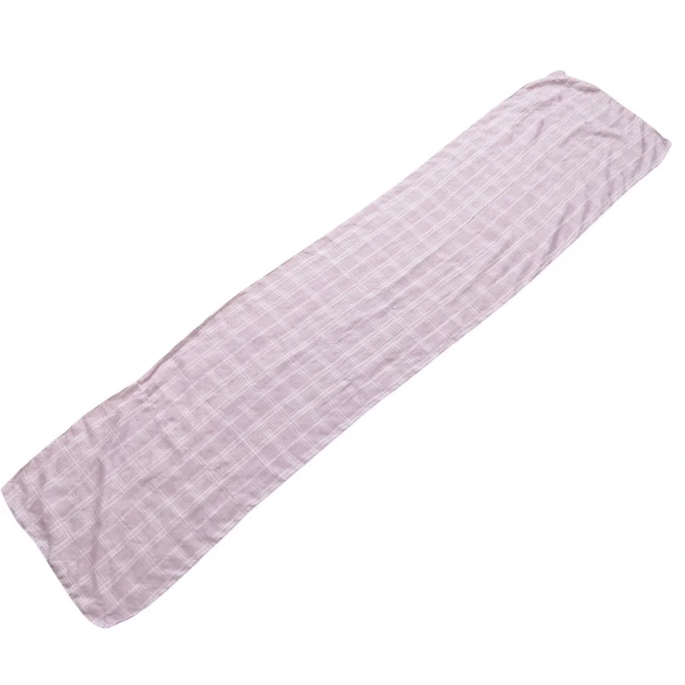 Lavender Purple Plaid Sheer Lightweight Scarf Rectangular Spring Accessory